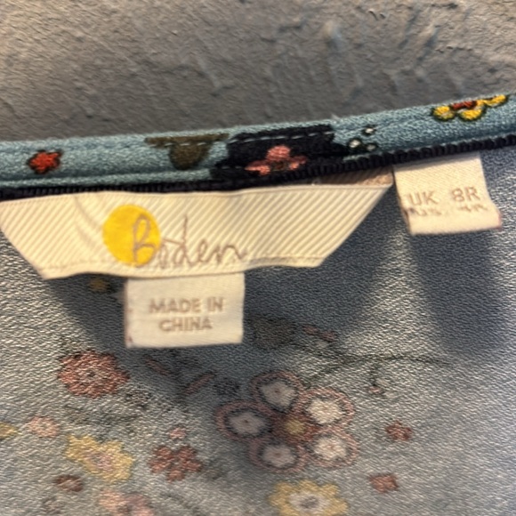 Boden Light Blue Floral Dress Women’s Size 8 - Picture 8 of 9